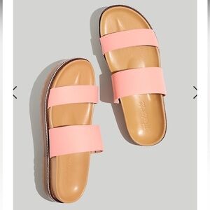 Madewell The Charley Double-Strap Slide Sandal Shoes Size 8.5 EUC